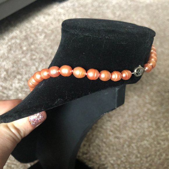 Coral Pearl Strand Necklace - Picture 5 of 6